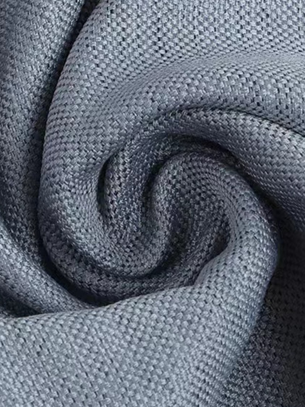 Tejido de fibra de poliéster de alta precisión con textura de lino de algodón de grano de algodón doble